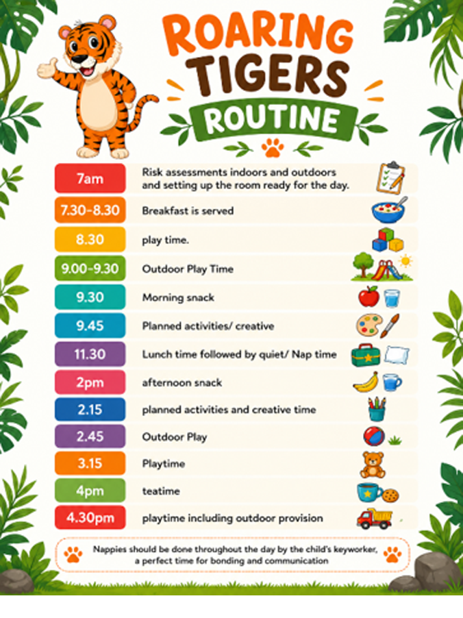 Roaring Tigers Timetable